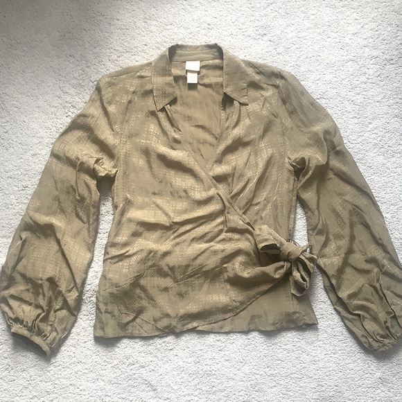 H&M Wrapover Blouse with Ties - Picture 3 of 5